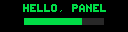 HELLO, PANEL with a progress bar