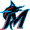 Pixel-art Miami Marlins logo