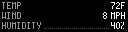 Three stacked label/value rows, one with a dotted leader