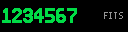 A long number auto-sized to fit 96 pixels
